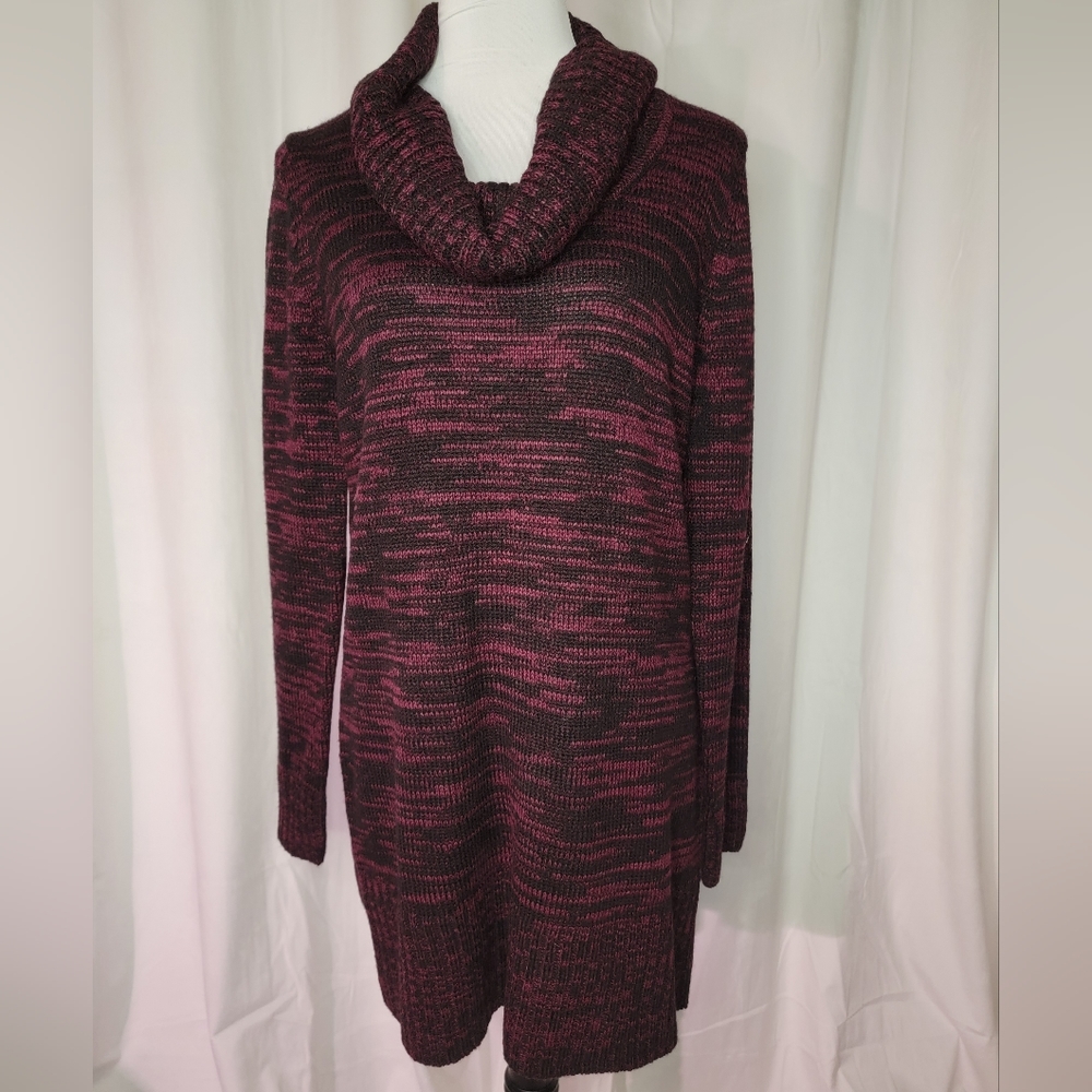 AB Studio Cowl Neck Tunic Sweater
